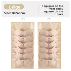 Wholesale of Fabric Wall-mounted Underwear Storage Bags, Sock Storage Hanging Bags, Double-sided Storage Bags