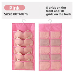 Wholesale of Fabric Wall-mounted Underwear Storage Bags, Sock Storage Hanging Bags, Double-sided Storage Bags