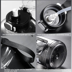 Summer Large Capacity Fitness Running Sports Kettle Food Grade High Temperature Resistant Plastic Straw Cup