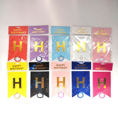 Letters Gilded Fish-tail Flags for Party Backdrop Decoration