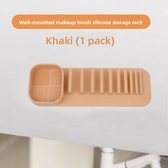 Multi-functional Washing, Brushing and Drying Integrated Makeup Brush, Silicone Beauty Brush Drying Rack, Automatic Adsorption Rack