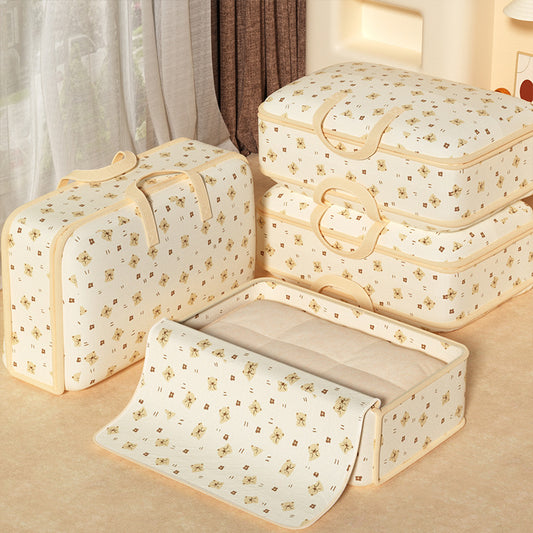 New Cartoon Moving Packing Bags, Large-capacity Fabric Quilt Storage Bags, Household Dust-proof and Moisture-proof Organizing Bags