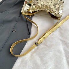 Trendy Sequined Niche Design Bags, Versatile Women's Bags, Chain Crossbody Bags, Single-shoulder Bucket Bags