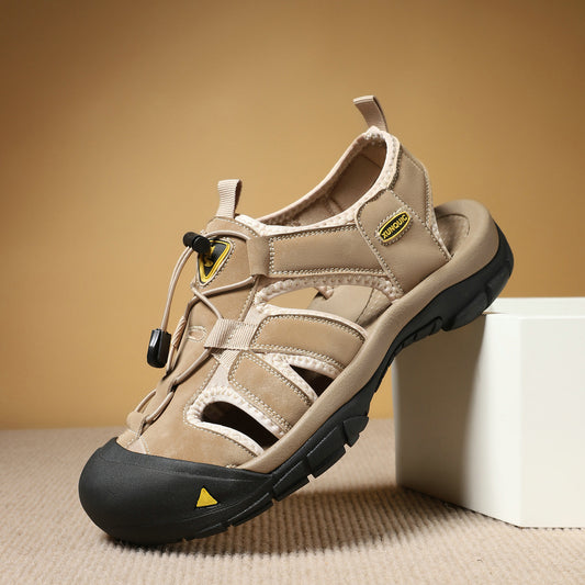 Summer Couple Beach Leather Sole Sandals