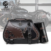 Retro Motorcycle Modification Side Leather Box