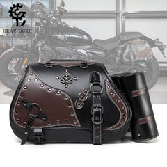 Retro Motorcycle Modification Side Leather Box