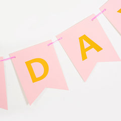 Letters Gilded Fish-tail Flags for Party Backdrop Decoration