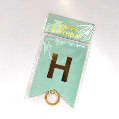 Letters Gilded Fish-tail Flags for Party Backdrop Decoration