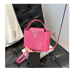 Stone-patterned Hand-held Fashionable Single-shoulder Retro Crossbody Trendy Ladies' Bucket Bag