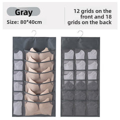 Wholesale of Fabric Wall-mounted Underwear Storage Bags, Sock Storage Hanging Bags, Double-sided Storage Bags