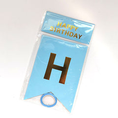 Letters Gilded Fish-tail Flags for Party Backdrop Decoration