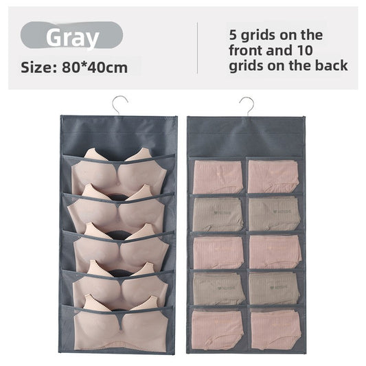 Wholesale of Fabric Wall-mounted Underwear Storage Bags, Sock Storage Hanging Bags, Double-sided Storage Bags