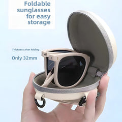 পুরুষ বা মহিলাদের জন্য কোরিয়ান সংস্করণের উচ্চমানের UV সুরক্ষা ভাঁজযোগ্য এবং পোর্টেবল স্টোরেজ সানগ্লাস