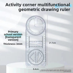 Multifunctional Drawing Ruler Protractor Suitable for Students of All Ages