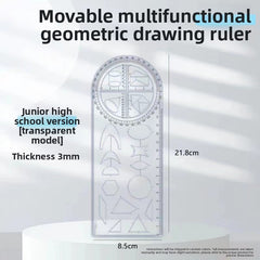 Multifunctional Drawing Ruler Protractor Suitable for Students of All Ages