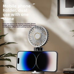 পোর্টেবল, নীরব মিনি ডেস্কটপ ফোল্ডিং ফ্যান ইউএসবি চার্জিং সহ