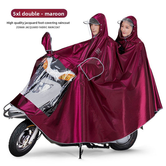 Thick and Durable Dual Motorcycle Raincoat
