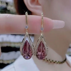 Feminine, Trendy, Luxurious, Versatile, Fashionable and Elegant Earrings with Water Drop Hooks