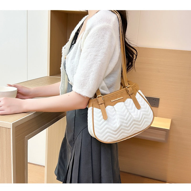 Korean Style Underarm Dumpling Bag, Commuter Versatile Cosmetic Bag with Large Capacity