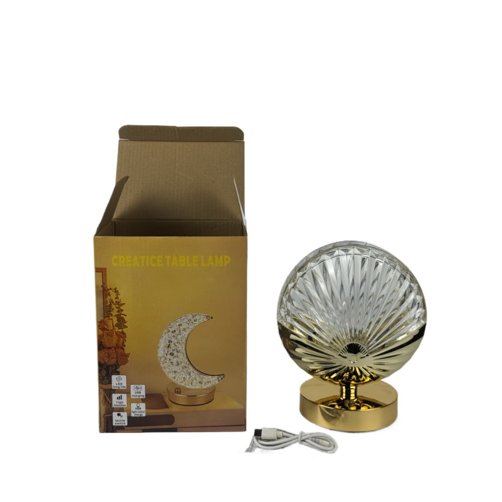 Golden Shell Crystal Bedroom Bedside Atmosphere Night Light