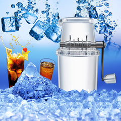 DIY Manual Ice Crusher, Transparent Multi-purpose Hand-cranked Shaved Ice Machine