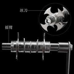 DIY Manual Ice Crusher, Transparent Multi-purpose Hand-cranked Shaved Ice Machine