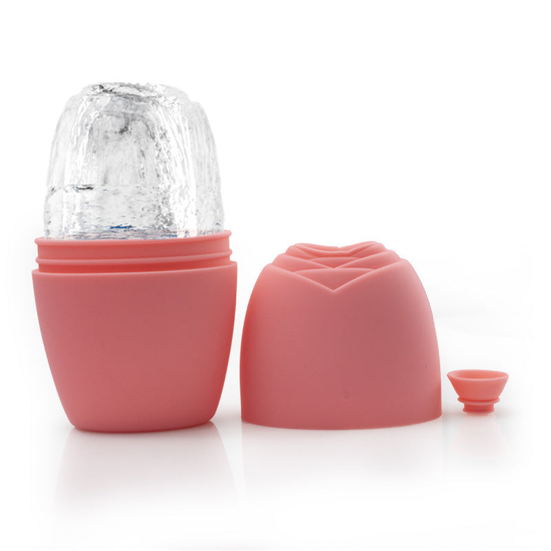 Rose Silicone Roller Massage Face Ice Cube for Cold Compress