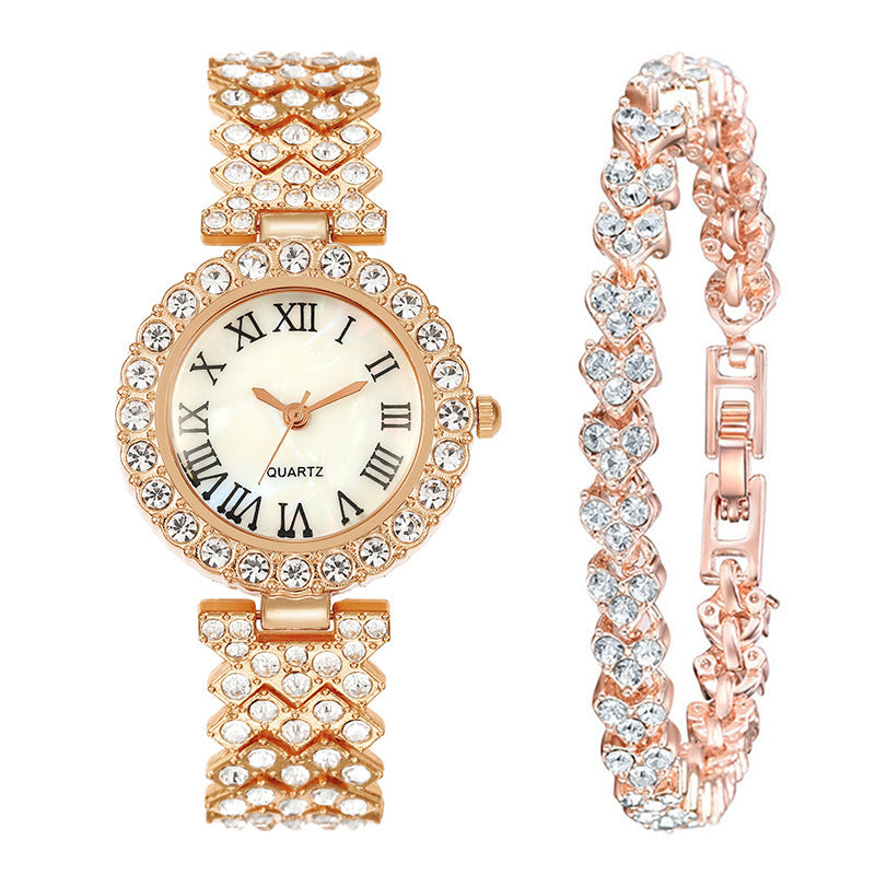 Full Diamond Women's Watch with Free Diamond Bracelet