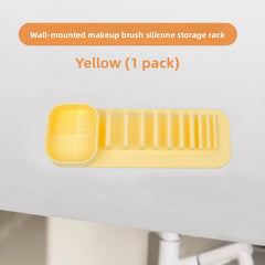 Multi-functional Washing, Brushing and Drying Integrated Makeup Brush, Silicone Beauty Brush Drying Rack, Automatic Adsorption Rack