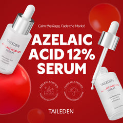 Azelaic Acid 12% Serum - Lightweight Dark Spot Reducer, Gentle Breakout care, For Uneven skin tone, Redness, Red Marks and Acne