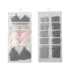 Wholesale of Fabric Wall-mounted Underwear Storage Bags, Sock Storage Hanging Bags, Double-sided Storage Bags