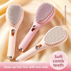 Extendable Comb, Air Cushion Comb, Women's Airbag Comb, Fluffy and Portable Massage Comb, Automatic Cleaning, Smooth Hair Without Tangling