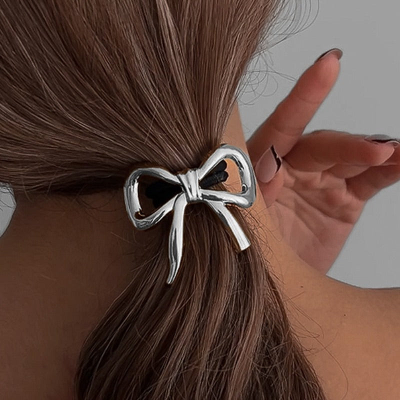 High-end Ponytail Hair Band, Fashionable Bow, Alloy Headwear and Hair Tie