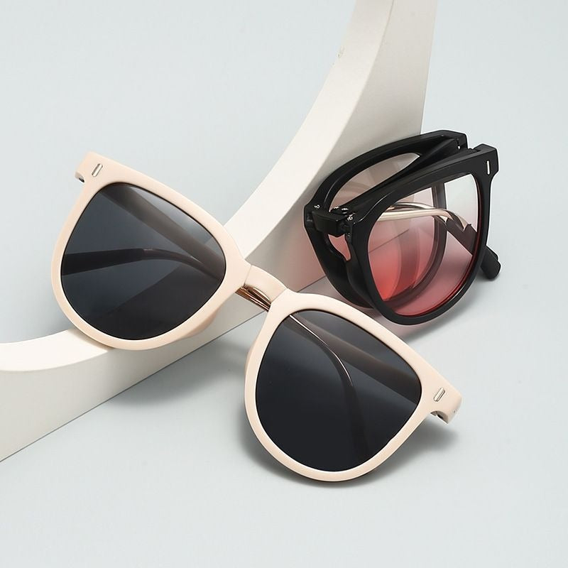Korean Version High-end UV Protection Foldable and Portable Storage Sunglasses for Men or Women