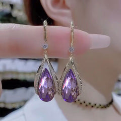 Feminine, Trendy, Luxurious, Versatile, Fashionable and Elegant Earrings with Water Drop Hooks