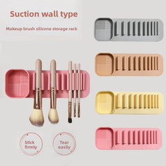 Multi-functional Washing, Brushing and Drying Integrated Makeup Brush, Silicone Beauty Brush Drying Rack, Automatic Adsorption Rack