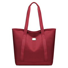 Solid Color Simple Tote Bag for Women, Casual Large-capacity Korean-style Trendy and Versatile Single-shoulder Bag for Ladies