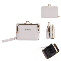 New Japanese Women's Lychee Zipper Accordion Card Holder Wallet