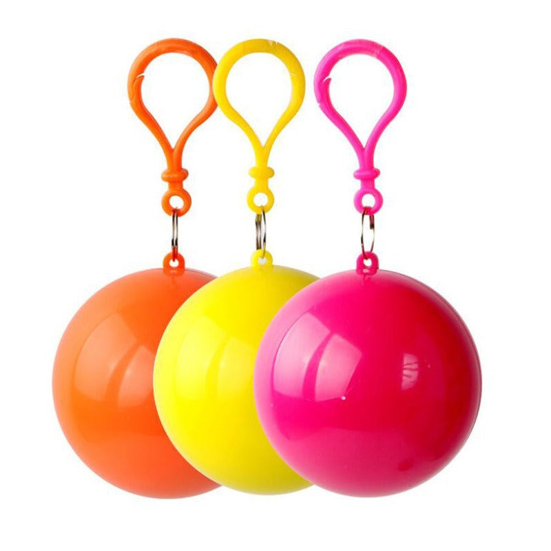 Portable Disposable Raincoat, Compressed Spherical Pocket Ball, Outdoor Men's and Women's Travel and Rafting, Can Be Hung As A Raincoat