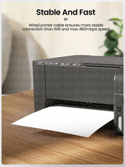 USB Printer Cable USB Type B Male to 8-Pin Male USB 2.0 Cable for iPhone 14 Canon Epson HP ZJiang Label Printer USB Printer