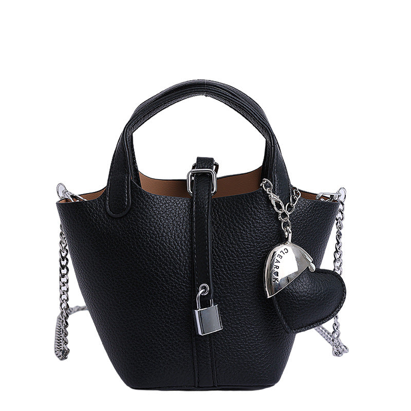 Versatile Bucket Bag, Simple and Trendy Chain Commuting Single-shoulder Crossbody Bag