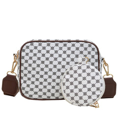 Women's Simple Wide One-Shoulder Strap Crossbody Small Square Bag