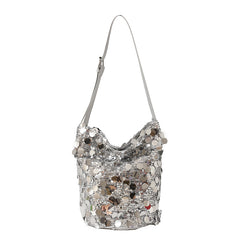 Trendy Sequined Niche Design Bags, Versatile Women's Bags, Chain Crossbody Bags, Single-shoulder Bucket Bags