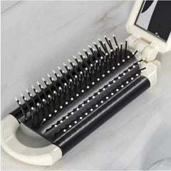 Portable Mini Folding Airbag Comb for Ladies with A Mirror