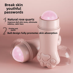 Cat Paw Volcanic Stone Oil-absorbing Stick, Refreshing Oil-control Ball, Facial Oil-removing Wonder, Rose Stone Powder Crystal Massage Ball
