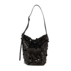 Trendy Sequined Niche Design Bags, Versatile Women's Bags, Chain Crossbody Bags, Single-shoulder Bucket Bags