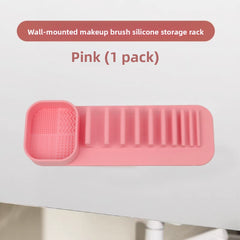 Multi-functional Washing, Brushing and Drying Integrated Makeup Brush, Silicone Beauty Brush Drying Rack, Automatic Adsorption Rack