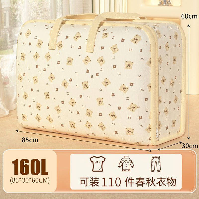 New Cartoon Moving Packing Bags, Large-capacity Fabric Quilt Storage Bags, Household Dust-proof and Moisture-proof Organizing Bags