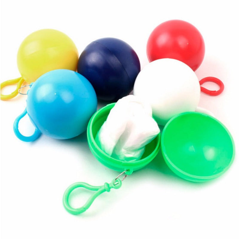 Portable Disposable Raincoat, Compressed Spherical Pocket Ball, Outdoor Men's and Women's Travel and Rafting, Can Be Hung As A Raincoat