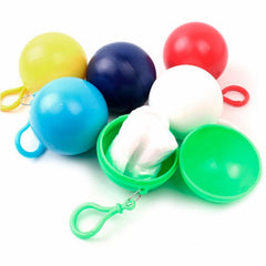 Portable Disposable Raincoat, Compressed Spherical Pocket Ball, Outdoor Men's and Women's Travel and Rafting, Can Be Hung As A Raincoat